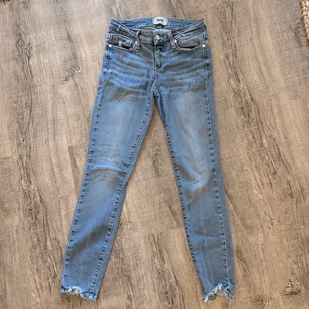 PAIGE Verdugo ankle raw hem skinny jeans